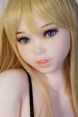 Piper Doll Ariel 100cm Silicone Sex Doll mini doll close up of face with blue eyes