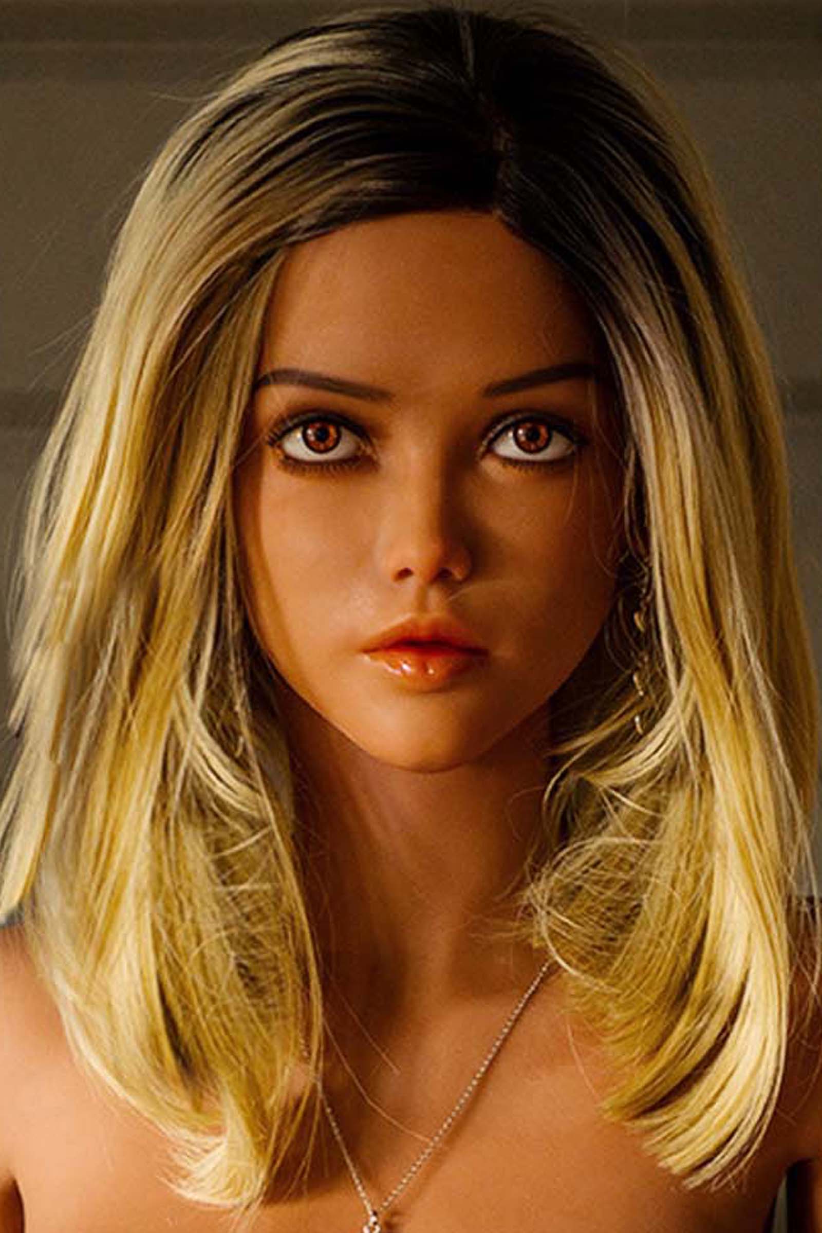 WM Doll #398 head with brown eyes and blonde hair