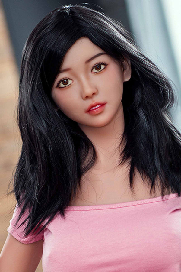 WM Doll #399 head with brown eyes and black hair